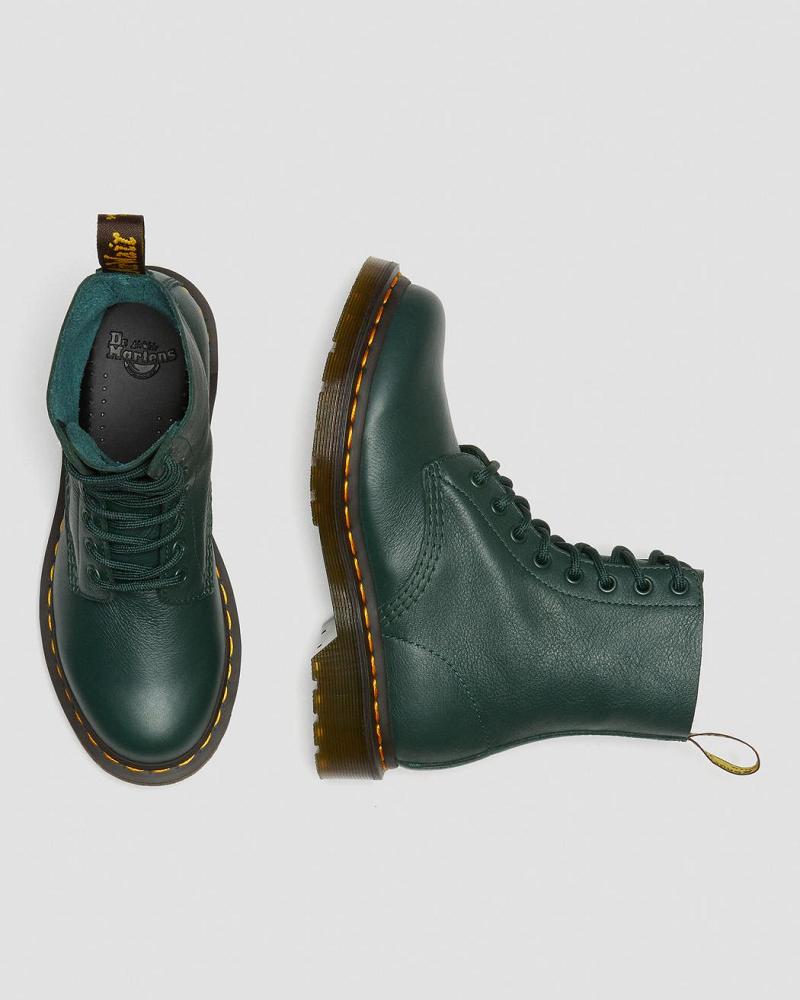 Women's Dr Martens 1460 Pascal Virginia Leather Ankle Boots Green | AU 17CTV